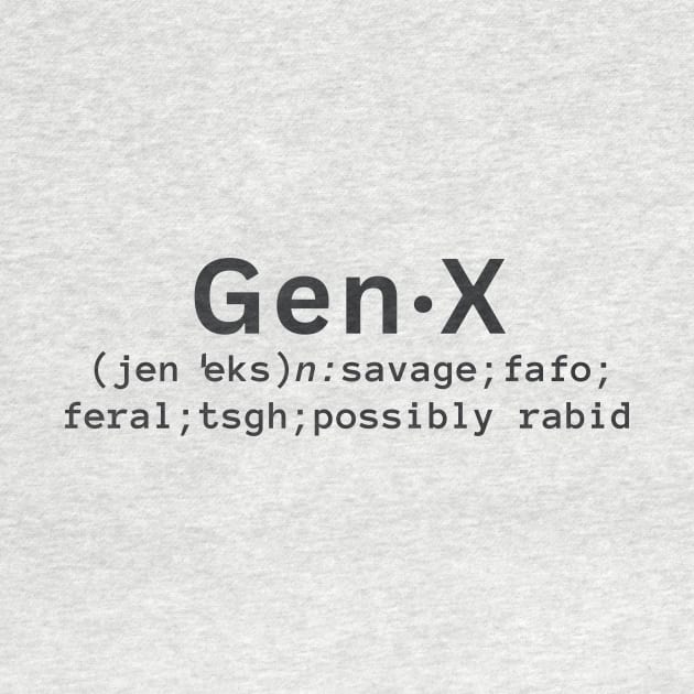 Gen X dictionary definition savage fafo feral tsgh possibly rabid funny gift by ChopShopByKerri